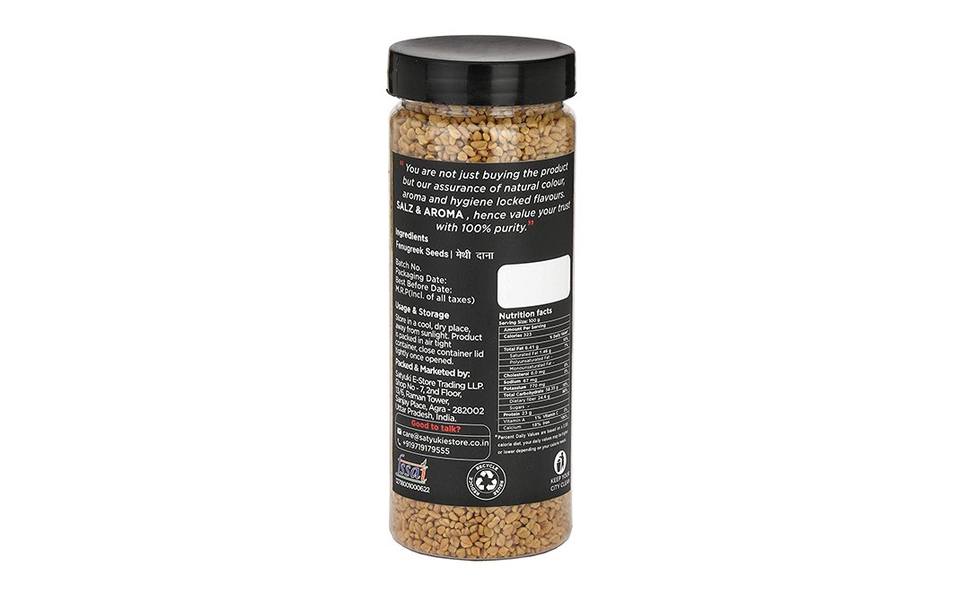 Salz & Aroma Fenugreek Seeds    Plastic Jar  250 grams